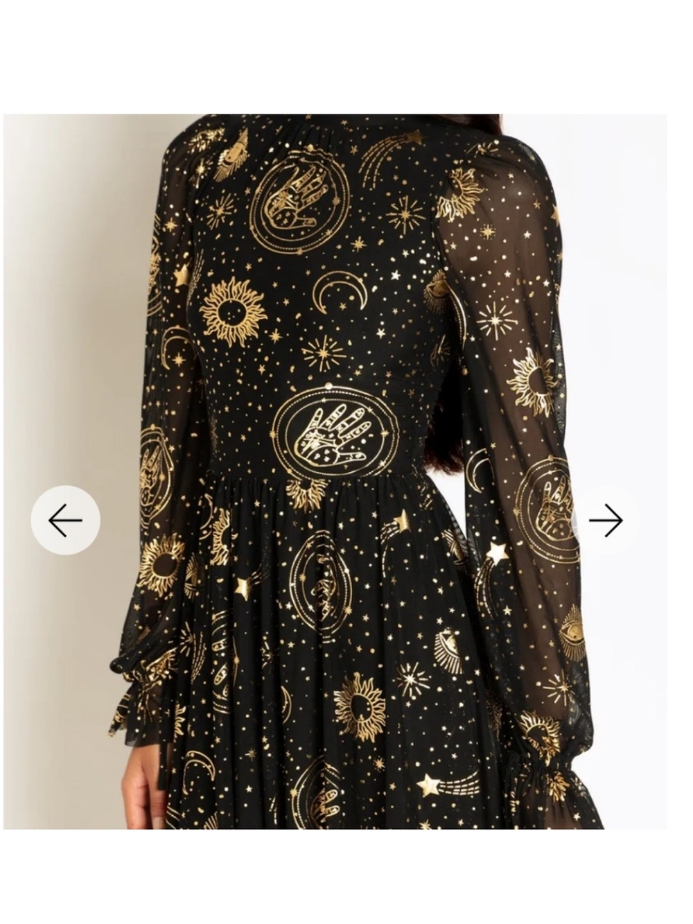 BlackMilk | Limited! Fortune Teller Sheer Grace Dress - Picture 2 of 3